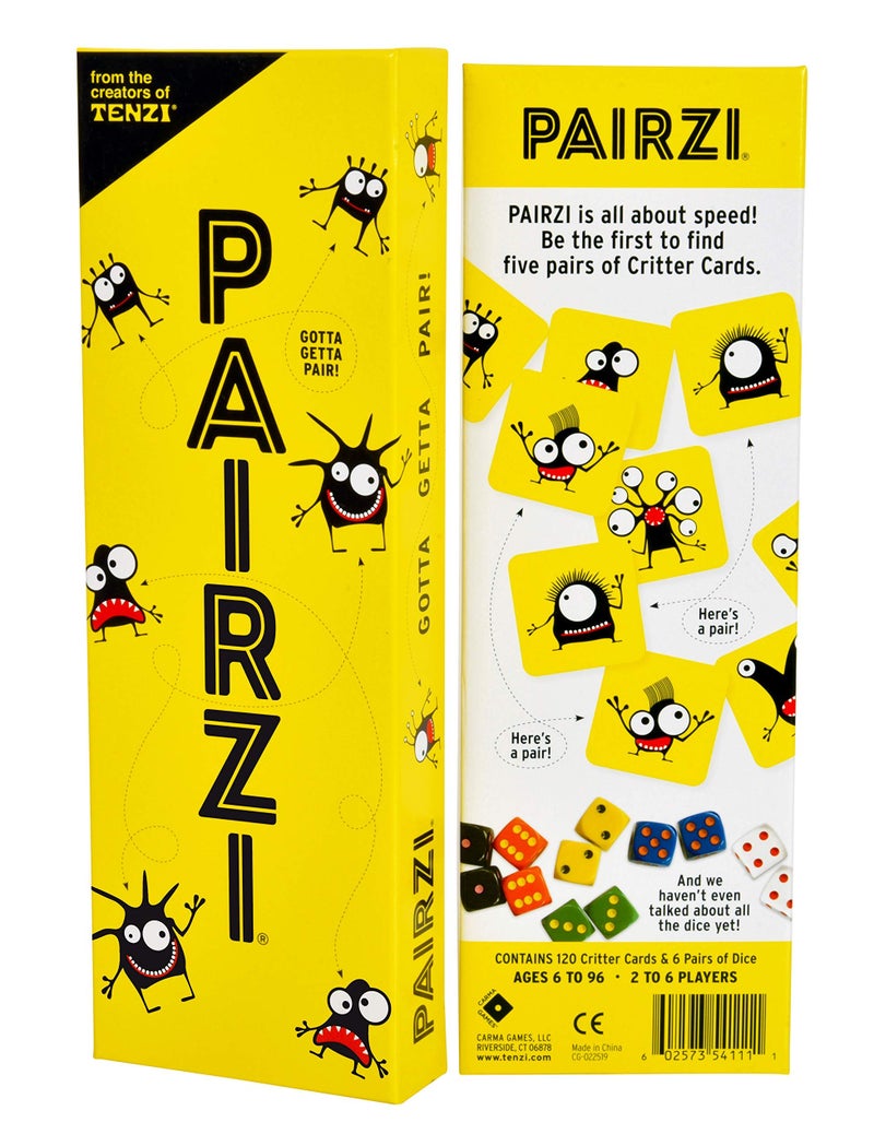 TENZI PAIRZI - The Fast, Fun Card Matching Family and Party Game with a Twist - for Ages 6 to 96 - 2 to 6 Players - Image 2