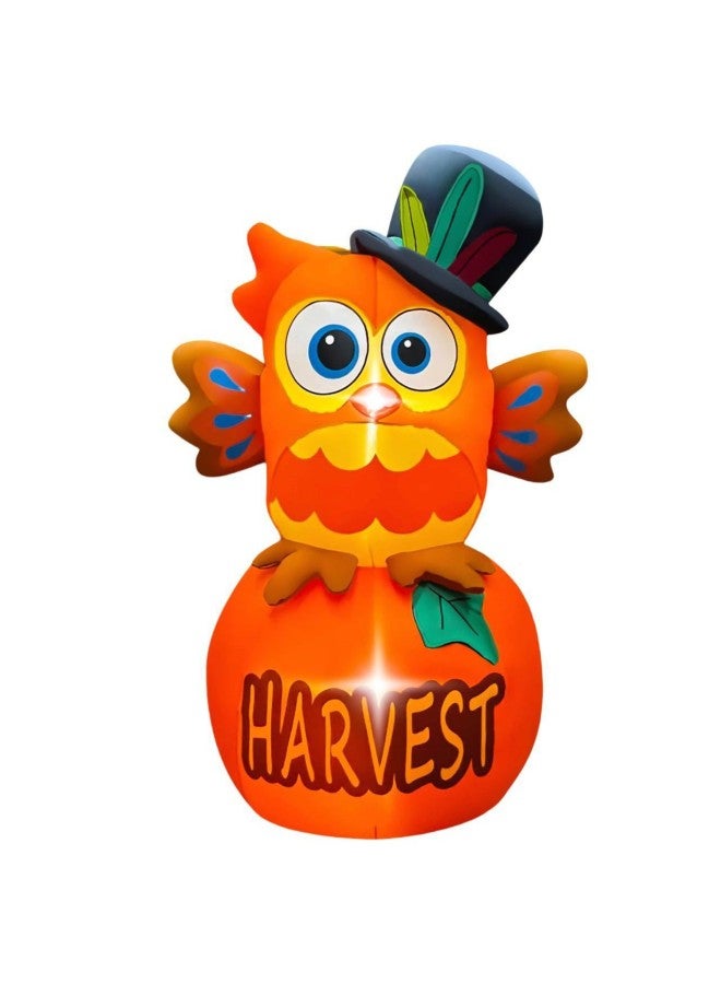 Cross Border Hot Sale Thanksgiving Pumpkin Owl With Pilgrimage Cap Decoration Inflatable Air Mold LED Luminous Garden Decoration-Color:Product Pictures - Image 5
