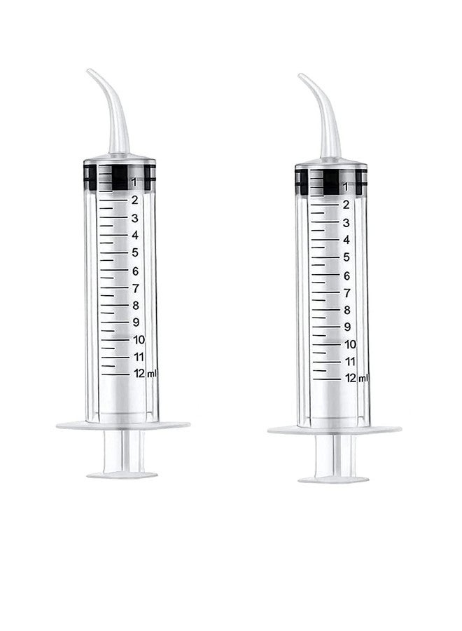 Agarwals Hand Feeding Syringe - Ideal for Feeding Baby Pets | Tranpsarent | Curve Tip 12 ml | for Birds | Hamsters | Puppys | Kittens | Rabbits(2 PCS) - Image 1