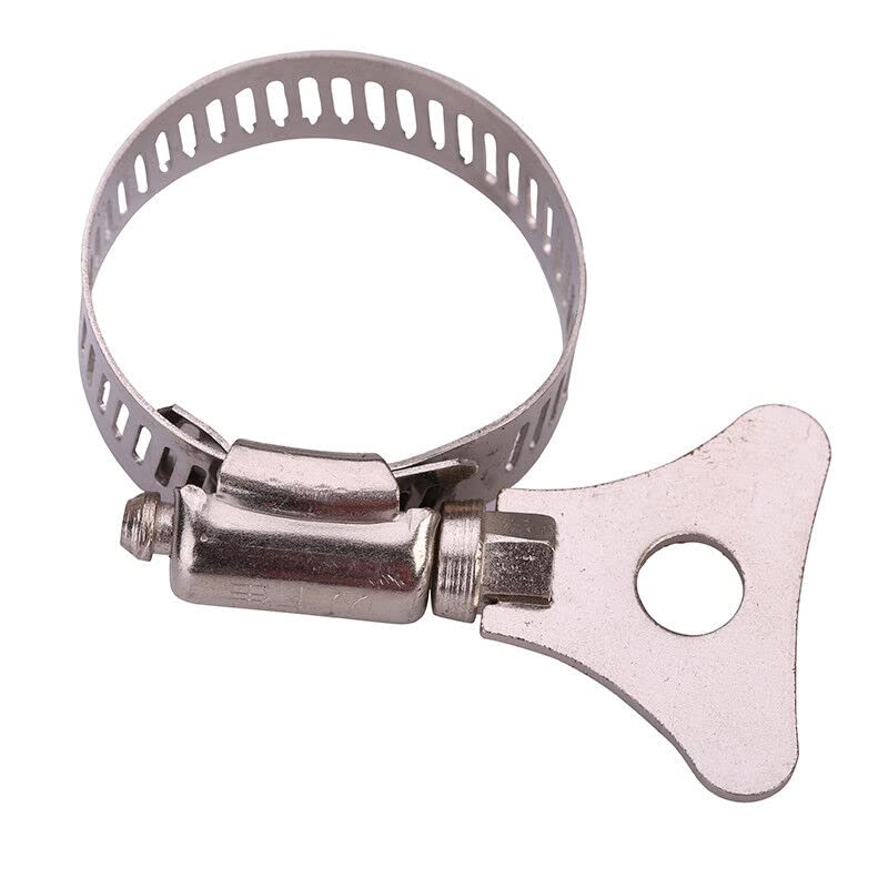 BATH GURU Butterfly Stainless Steel Hand Adjustable Worm Gear Key Type Hose Clamps 1,1.25,1.5 Inch Gas Water Tap Garden Pipe Clamp Clips For Plumbing&Mechanical Applications(Pack Of 9,Multi Sizes) - Image 2