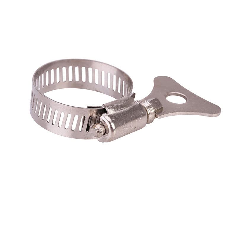 BATH GURU Butterfly Stainless Steel Hand Adjustable Worm Gear Key Type Hose Clamps 1,1.25,1.5 Inch Gas Water Tap Garden Pipe Clamp Clips For Plumbing&Mechanical Applications(Pack Of 9,Multi Sizes) - Image 5
