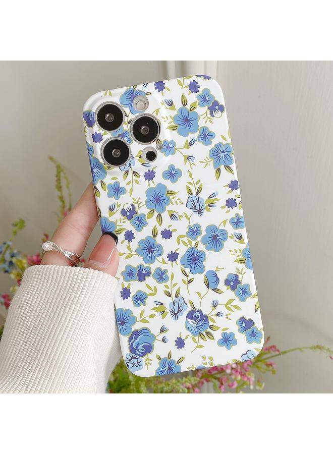 S-TOP Case For iPhone 13 mini Water Sticker Flower Pattern PC Phone Case - Image 1