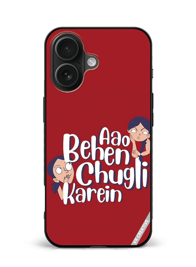 VR CREATIVE Protective Case Cover For Apple iPhone 16 Plus Aao Behen Chugli Karein Quote Design Multicolour