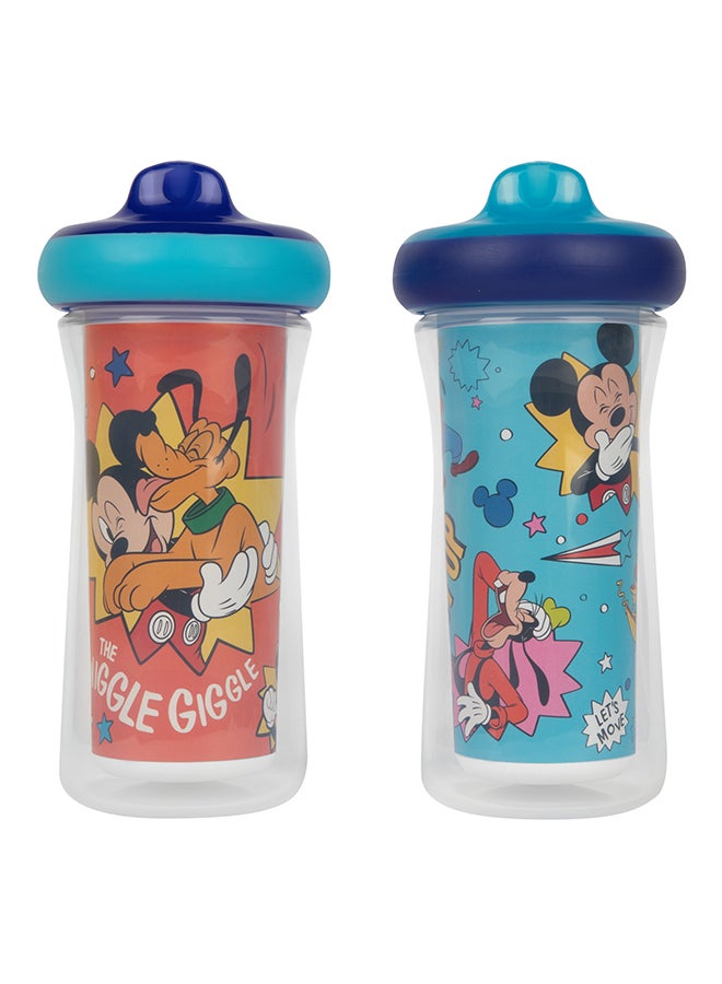 The First Years Pack Of 2 Mickey Insulated Sippy Cup Blue - Image 1