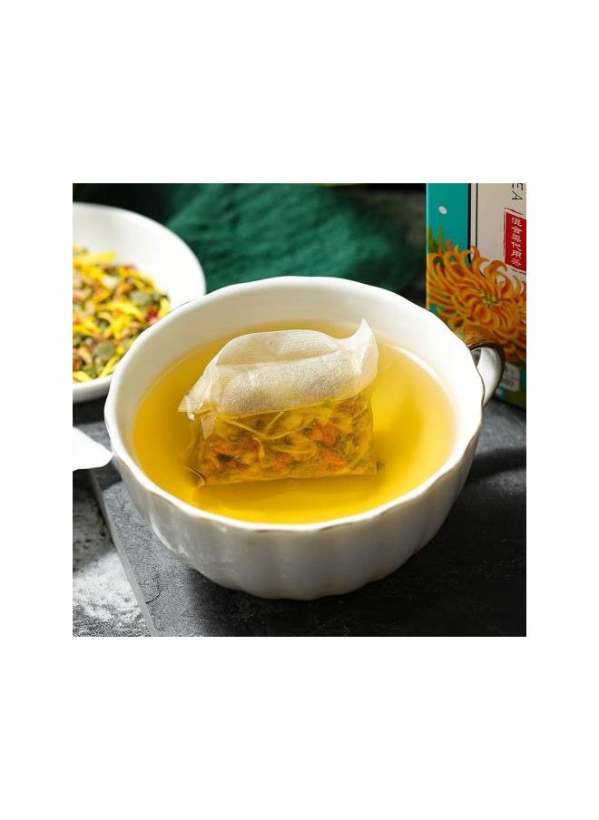 silvercnc - Lemon Hawthorn Lotus Leaf Tea, Ning Meng Shan Zha He Ye Cha, 5 Flavors Liver Care Tea, Chinese Nourishing Liver Tea, Health Liver Care Tea, Daily liver Nourishing Tea (1Box(20bag)) - Image 1