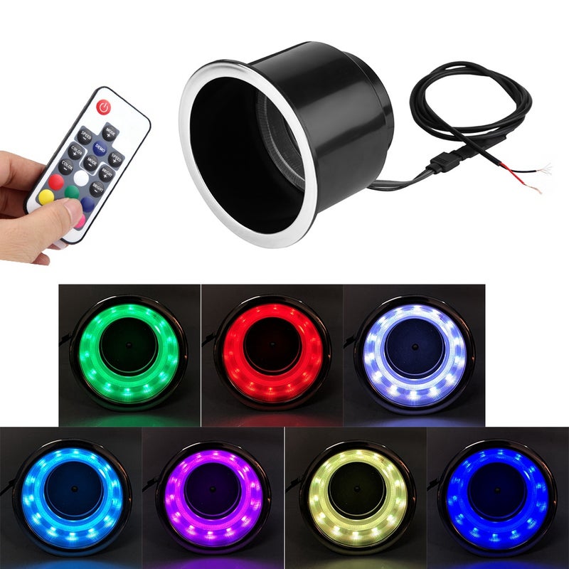 محامل أكواب مشروبات بضوء LED متعدد الألوان (RGB) بلاستيكي بتحكم عن بعد​ لسيارات القوارب والسيارات الشاحنة والمقاطع المركبة (RV) - Image 2