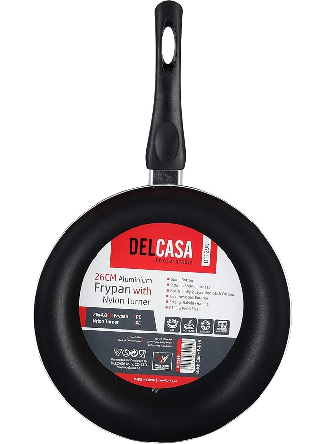 ديلكاسا مقلاة ألومنيوم 26 سم/مقلاة نايلون 1×6 - Image 1