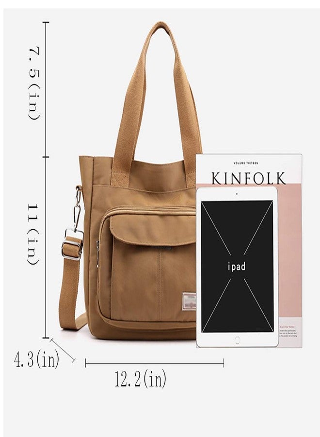KARRESLY Women's Casual Hobo Shoulder Bag Large Capacity Nylon Daily Messenger Bag Work Shopper Handbag Purse(Grey) - Image 5