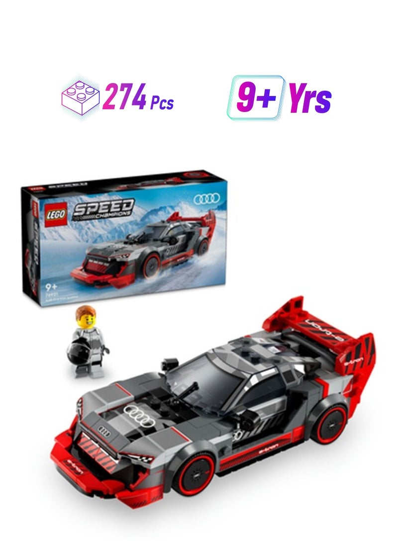 ليغو لعبة سيارة السباق Audi S1 إي ترون كواترو من LEGO® 76921 Speed Champions، مجموعة نماذج قابل للبناء للأطفال، فكرة هدية قابلة للعب والعرض للصبيان والبنات بعمر 9 سنوات أو أكثر ويستمتعون باللعب المستقلّ (274 قطعة)  - Image 1