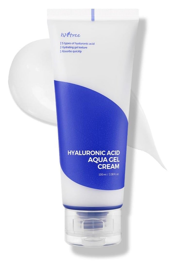 ISNTREE Hyaluronic Acid Aqua Gel Cream 100ml Lightweight Hydrating Gel Quick Absorbing Moisturizer Korean Skincare - Image 1