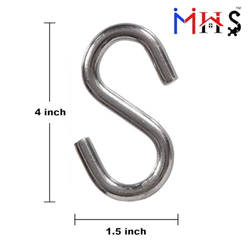 MHS Alloy Steel Heavy Duty Zula Bearing Spring with Hooks & Links | 360° Rotating Hammock & Porch Swing Spring | 150kg Capacity | Multiple Finishes (A. Silver Finish, Spring Kit of 6 pcs) - Image 3
