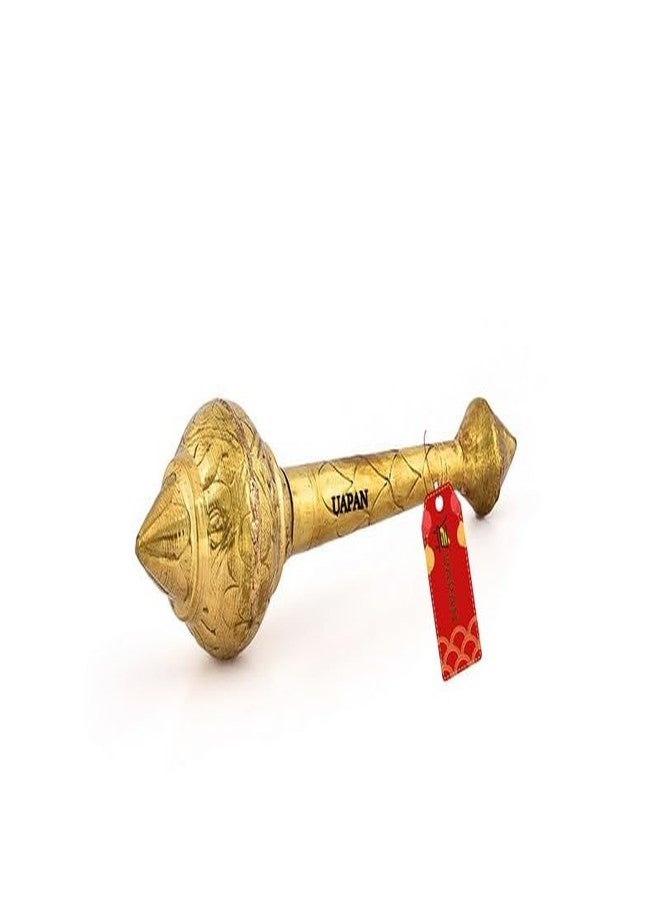 UAPAN Brass Hanuman Ji Gada, Bajrangbali Mace for Home Temple, Pooja & Spiritual Decor (11") - Image 1