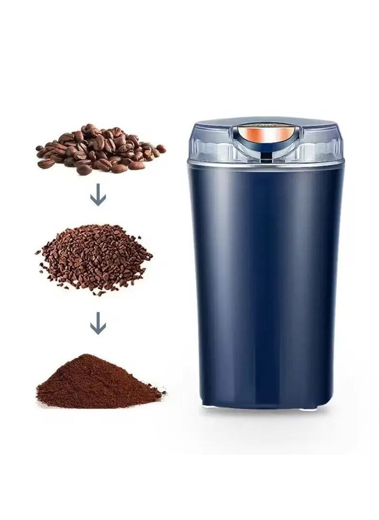BJollys Coffee Grinder Electric, Portable Home Office Bean Coffee Grinder Small, Mini Coffee Spice Herb Grinder, One-touch Push-Button Coffee Grinder Machine for Kitchen Herb Peanut Grains Beans  - Image 3