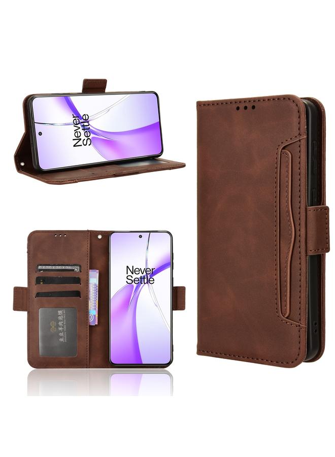 جرين تايجر حافظة هاتف جلدية لهاتف OnePlus Nord CE4 5G ذات ملمس جلد العجل وفتحات للبطاقات (بني)