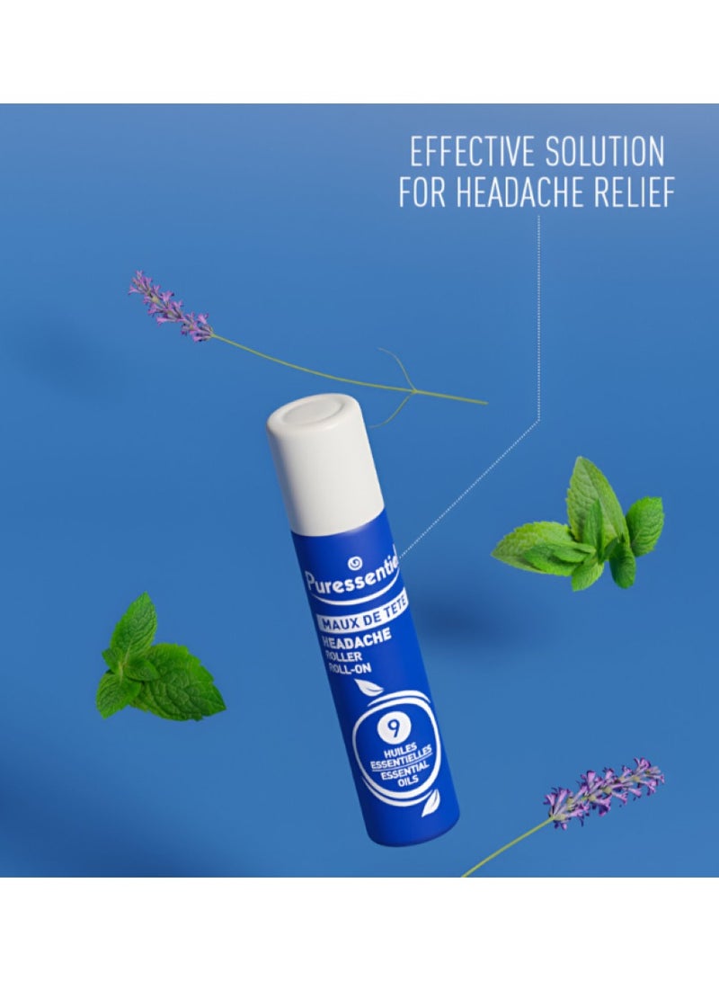 Puressentiel Well Being Headache Roll-On with 9 Essential oils 5ml - Image 4