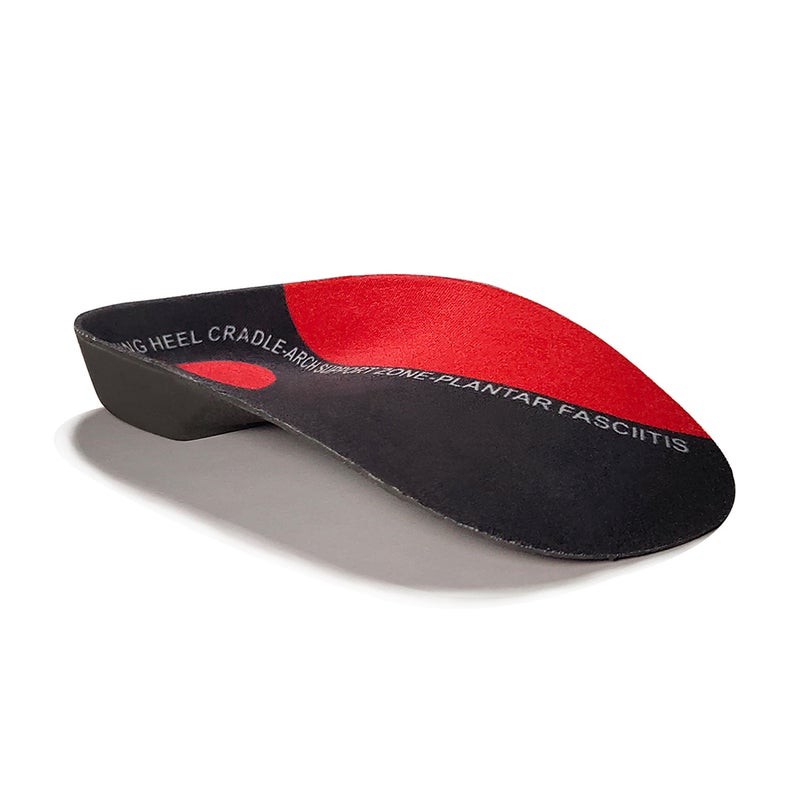 1 Pair Unisex Arch Insole Heel Support Shoes Cushion Plantar Fascia Insole Shock-absorbing Shoe Pads for Women Men Use (Size S 35-38 Black+Red) - Image 4