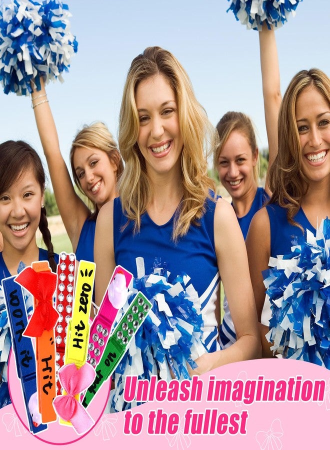 Dingion 60 Set Cheerleading Clothespins Include 60 Pcs Colored Wooden Cheer Pins 30 Pcs Mini Resin Ducks 30 Pcs Mini Bows and Self Adhesive Stickers Pen Glue for Ribbon Team Classroom Cheer Gifts - Image 2