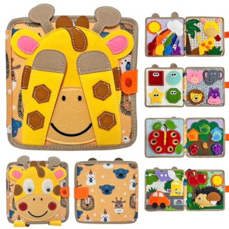 Montessori Busy Book for Toddlers 3+ Age Toddler Busy Board Felt Quiet Book for Baby Preschool Learning Activities Educational Sensory Toy for Gift - Image 1