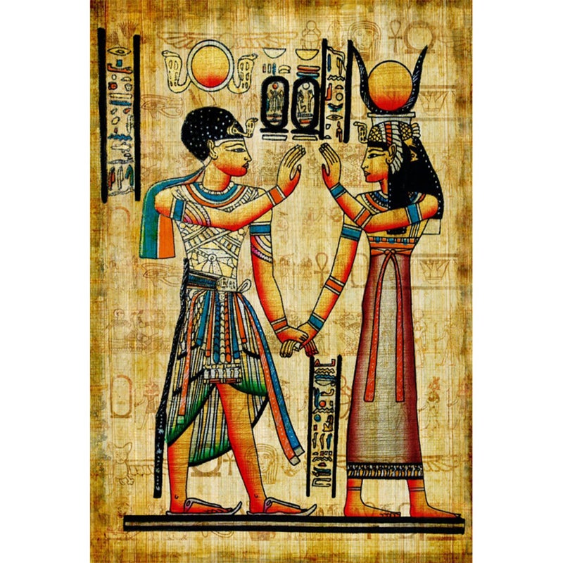 Baocicco 5x7ft Ancient Egyptian Scroll Backdrop Egyptian Mural Photography Background Egypt Pharaohs History Painting Wall Ancient Temple Backdrop Photo Portraits Egypt Party Decor Wallpaper Props