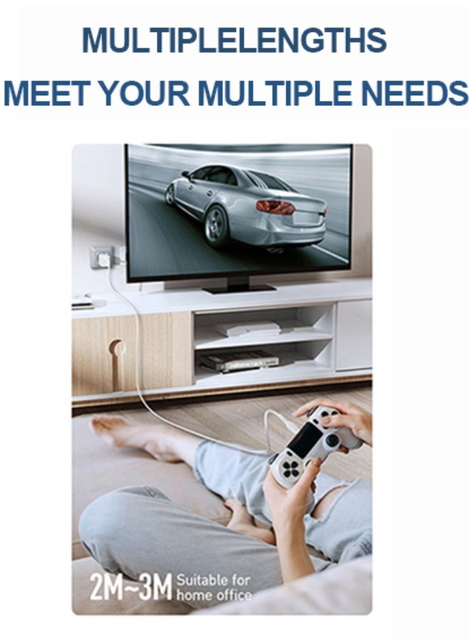 BAVIN USB To Lightning Silicone Cable, 2M / 3M Max Output 2.4A, Fast Charge And Sync Cable For iPhone, iPad, AirPods- iPod White - Image 5