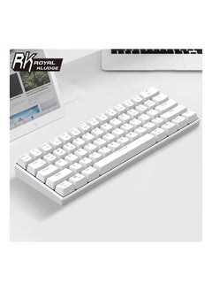 RK RK61 61-Key White Backlight Bluetooth/2.4G Wireless/USB Wired Three Modes Tablet Computer Mobile Office Gaming Keyboard  - Image 4