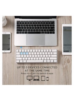 RK RK61 61-Key White Backlight Bluetooth/2.4G Wireless/USB Wired Three Modes Tablet Computer Mobile Office Gaming Keyboard  - Image 5