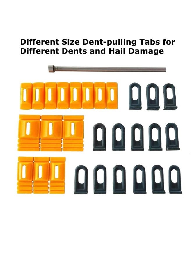 Generic 3PCSCar Dent Repair Tools Heavy Duty Paintless Repair Removal Tools Strong Dent Puller Handle Lifter Glue Tabs Powerful Body Repair Dent Remover Tool Kit for Car Dent Repair (Yellow)  - Image 3