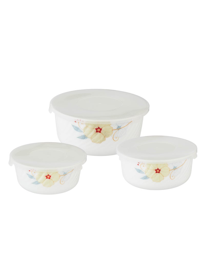 Bin Shihon Arcopal Glass Storage Container Set for Food Preservation, Heating, Refrigeration and Microwave Use, 3 Different Sizes - Image 2