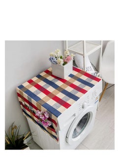 Excefore Washing Machine Dust Cover, Refrigerator Dust-Proof Cover Washing Machine Waterproof Cover, with Storage Pockets Bags, Multi-Purpose Dryer Mat Top Covers (170x71cm)  - Image 3