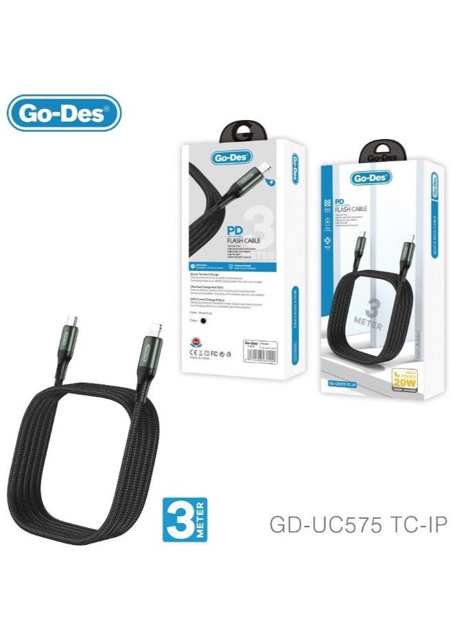 GO-DES PD SOFTu0026DURABLE FLASH CABLE