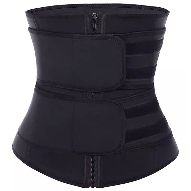 Workout Corset Waist Trainer: Black, Size L, 2.5 Mm Neoprene, Hook And Loop Closure - Double Compression, 3X More Sweat, Steel Bone Posture Support For Gym, Running, Yoga, Cycling - Image 2