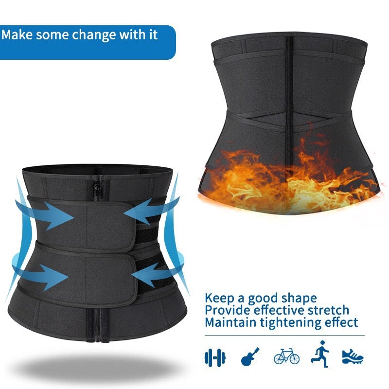 Workout Corset Waist Trainer: Black, Size L, 2.5 Mm Neoprene, Hook And Loop Closure - Double Compression, 3X More Sweat, Steel Bone Posture Support For Gym, Running, Yoga, Cycling - Image 4