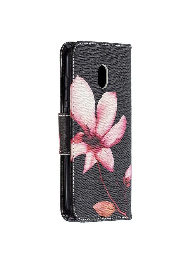 HuHa Case Cover For Nokia C1 Plus Colored Drawing Pattern Horizontal Flip Leather Case with Holder & Card Slots & Wallet(Lotus)  - Image 3