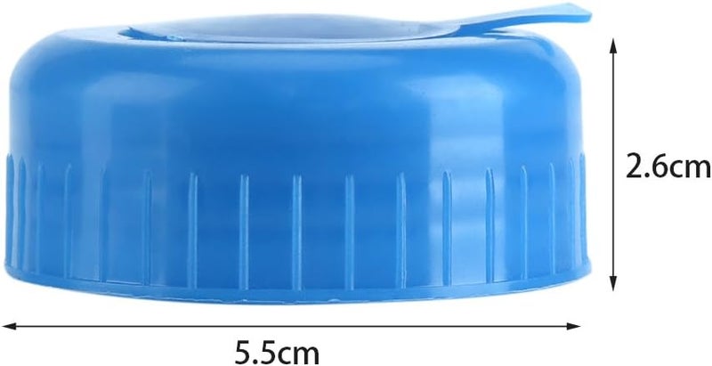 cheekyglo Water Jug Cap, 55mm Non-Spill Bottle Caps Water Dispensers Probes Drinking Water Bottle Screw on Cap Replacement Anti Splash Lids Pack of 5 - Image 2