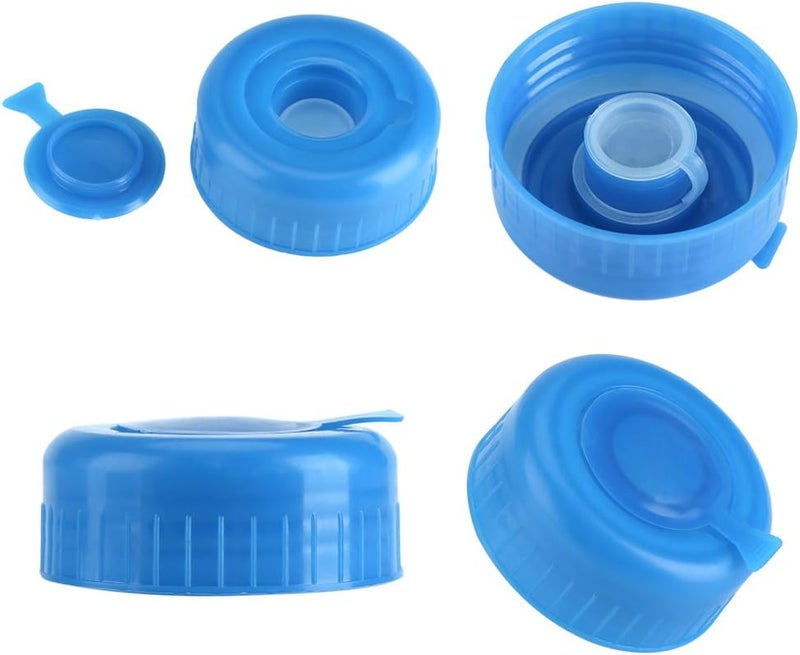 cheekyglo Water Jug Cap, 55mm Non-Spill Bottle Caps Water Dispensers Probes Drinking Water Bottle Screw on Cap Replacement Anti Splash Lids Pack of 5 - Image 4