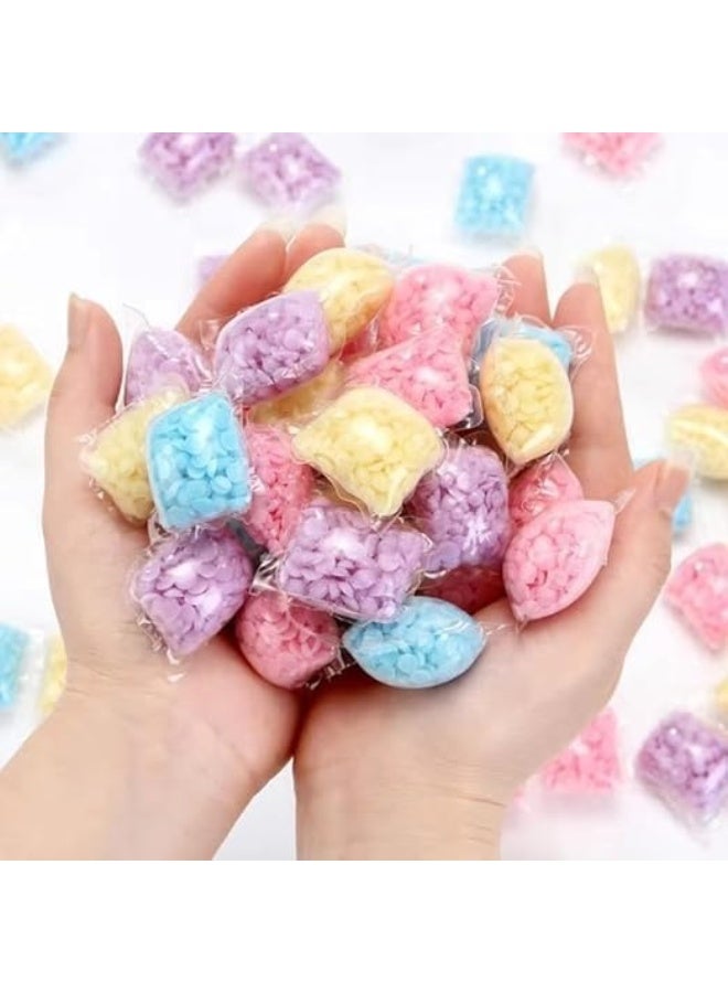 كبسولات معطرة لغسيل الملابس - 50 قطعة متعددة الألوان لغسالات الملابس المنزلية، تزيل الروائح الكريهة، وتوفر رائحة تدوم طويلاً وغسيلًا منعشًا - Image 1