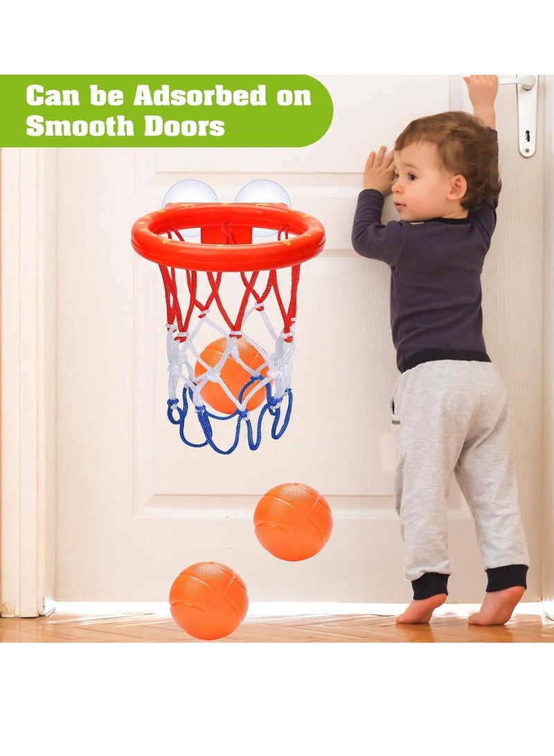 Bath Toys - Bathtub Basketball Hoop for Kids Toddlers - Bath Toys Shower Toys for Kids Ages 4-8,Suction Cup Basketball Hoop u0026 3 No Hole Balls Set for Boys Girls  - Image 4