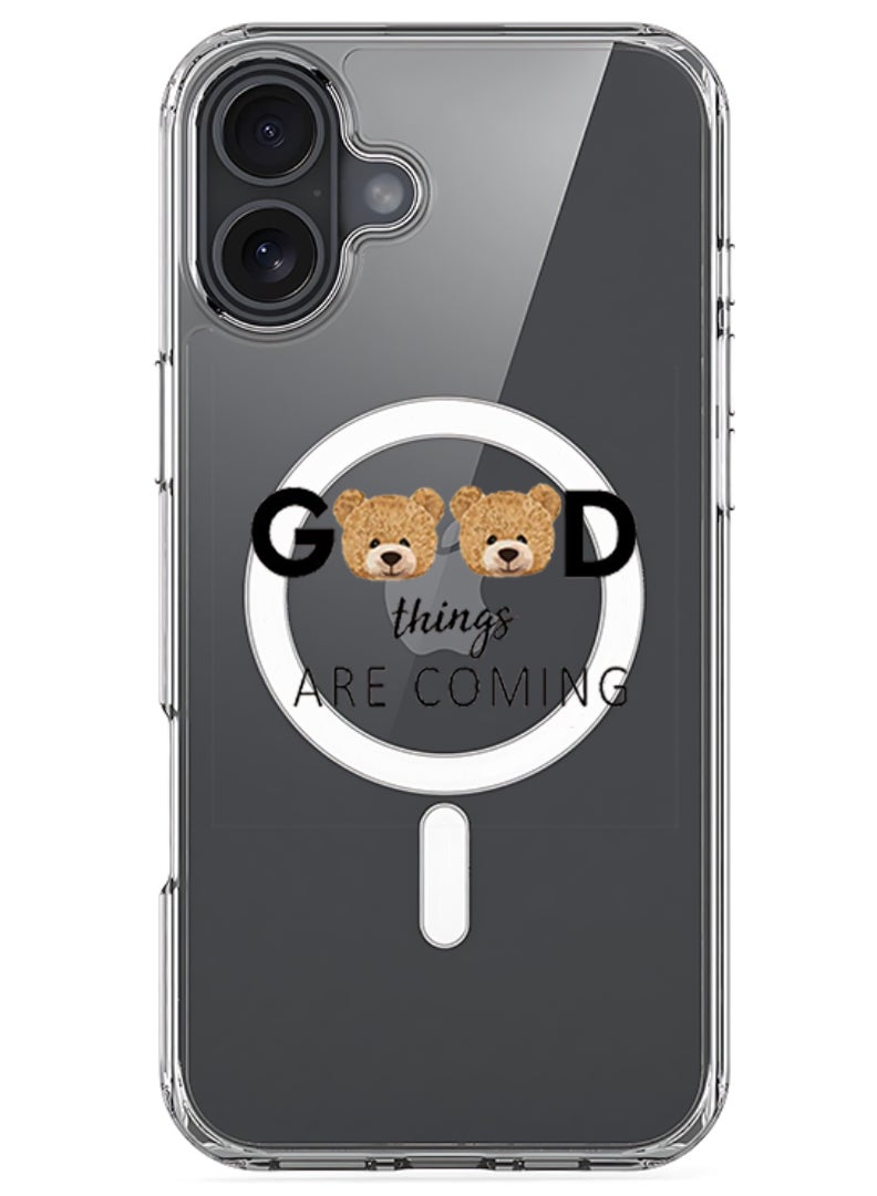 Theodor iPhone 16 Plus Magsafe Magnetic Case for iPhone Compatible with Wireless Charging, Shockproof Phone Bumper Cover - Good thingsa are coming - Image 1