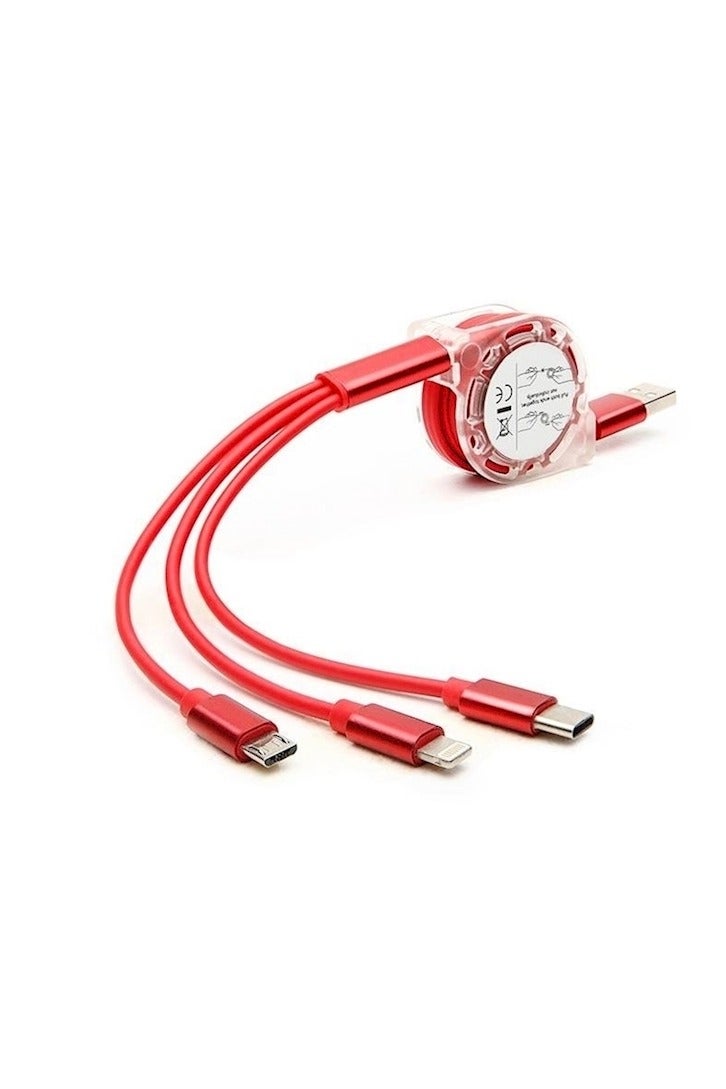 3-In-1 Multi-Functional Telescopic Data Cable