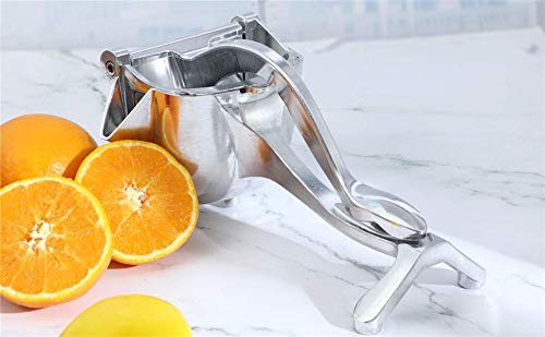 KolorFish Heavy Duty Aluminium Metal Manual Fruit Juicer Squeezer Premium Quality Lemon Orange Juicer, Simple Fruit Press Squeezer (Silver) - Image 2
