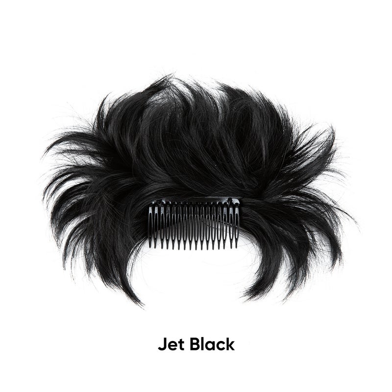 Generic Womens Adjustable Comb Hair Wig Bun Hairstyle Wig Natural Hair Look Ponytail Style Extension 1B 