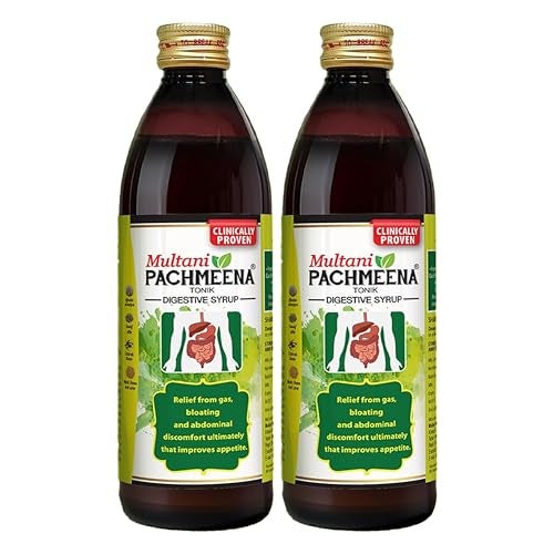 Multani Pachmeena Tonik Digestive Syrup |Ayurvedic Products For Better Digestion | Relief From Gas, Bloating, Abdominal Discomfort | Usefull In Improving Appetite | 300 Ml (Pack of 2) - Image 1