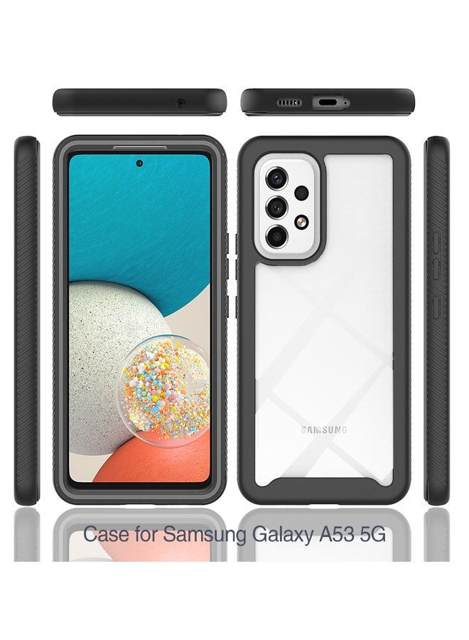 كاست ويف سامسونج جالاكسي A53 5G حالة الهاتف المحمول ، وامتصاص الصدمات تصميم الوفير ، كاميرا معززة وحامي الشاشة ، تنطبق على سامسونج جالاكسي A5 3 5G TPU حالة الهاتف المحمول واقية من الصدمات ( أسود ) - Image 2
