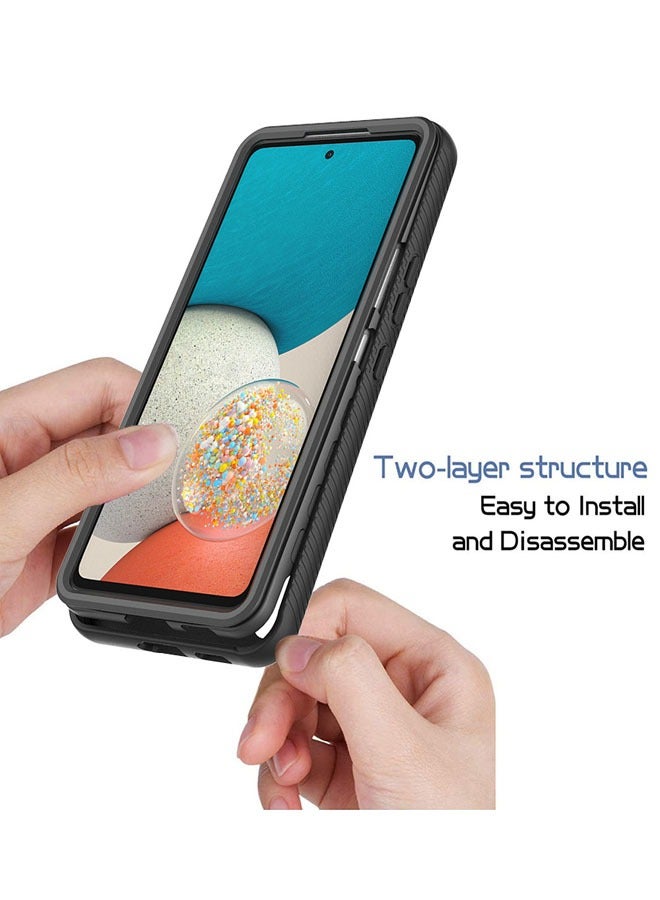 كاست ويف سامسونج جالاكسي A53 5G حالة الهاتف المحمول ، وامتصاص الصدمات تصميم الوفير ، كاميرا معززة وحامي الشاشة ، تنطبق على سامسونج جالاكسي A5 3 5G TPU حالة الهاتف المحمول واقية من الصدمات ( أسود ) - Image 3