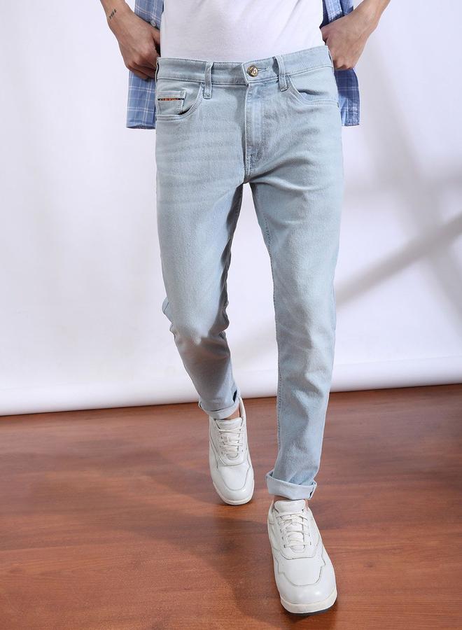 شركة المرآب الهندية جينز بقصة ضيقة بخصر منخفض - Image 1