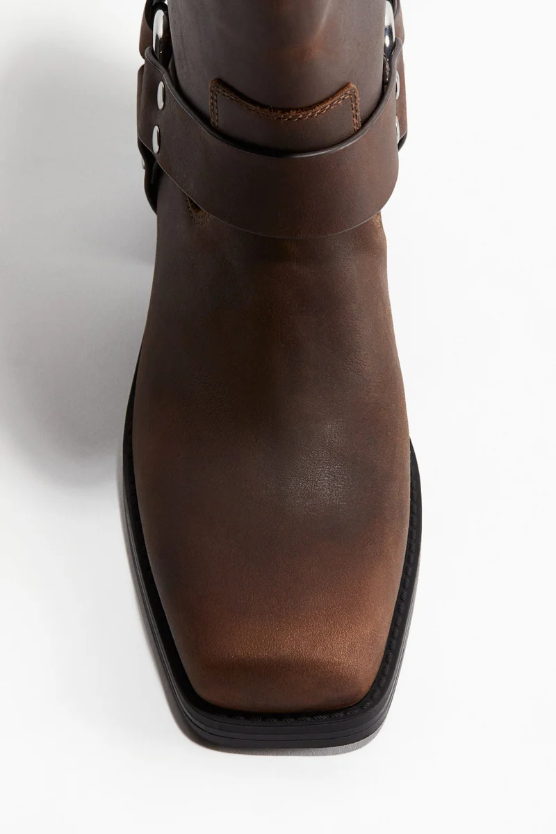 H&M Leather biker boots