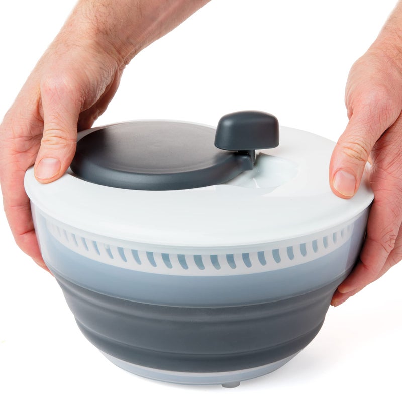 Progressive Prepworks by Progressive 3 Quart Space Saving Folding Collapsible Drainer, & Colander for Salad Preparation and Food Washing (Grey) - Image 3