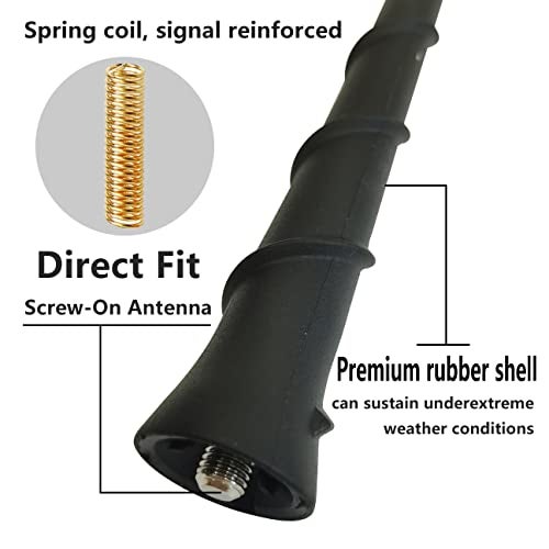 MINILAOMA Antenna for Jeep Cherokee 20142022 Jeep Compass 20172022 Jeep Grand Cherokee 20112013 Jeep Liberty 20112012 Jeep Renegade 20152022 8 Inch Flexible Rubber Jeep Antenna Replacement - Image 3