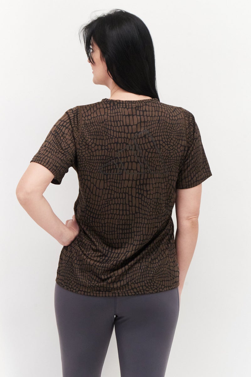 Adidas Women Sportswear Fit Training Top, Brown  - Image 2