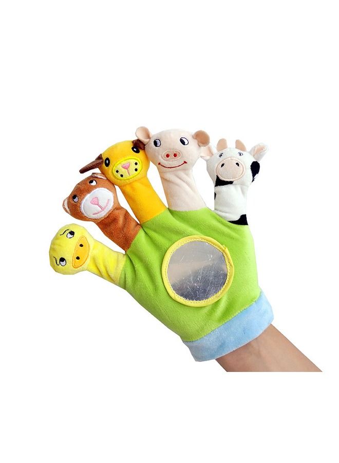 2PCS Cute Animal Finger Hand Plush Puppet Gloves Early Education Toys Child  - Image 3